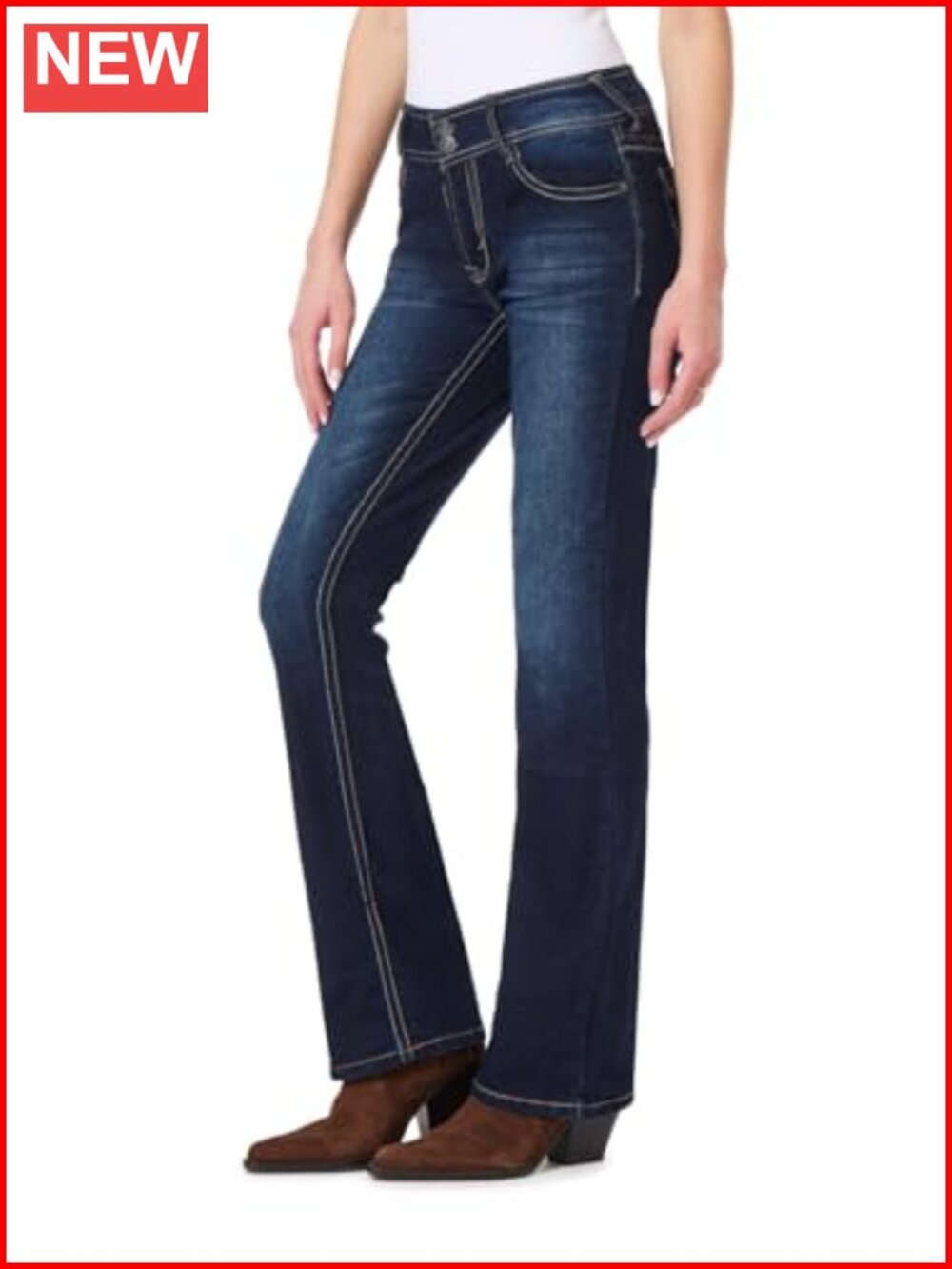 Curvy Bootcut Mid-Rise Insta Stretch Jeans